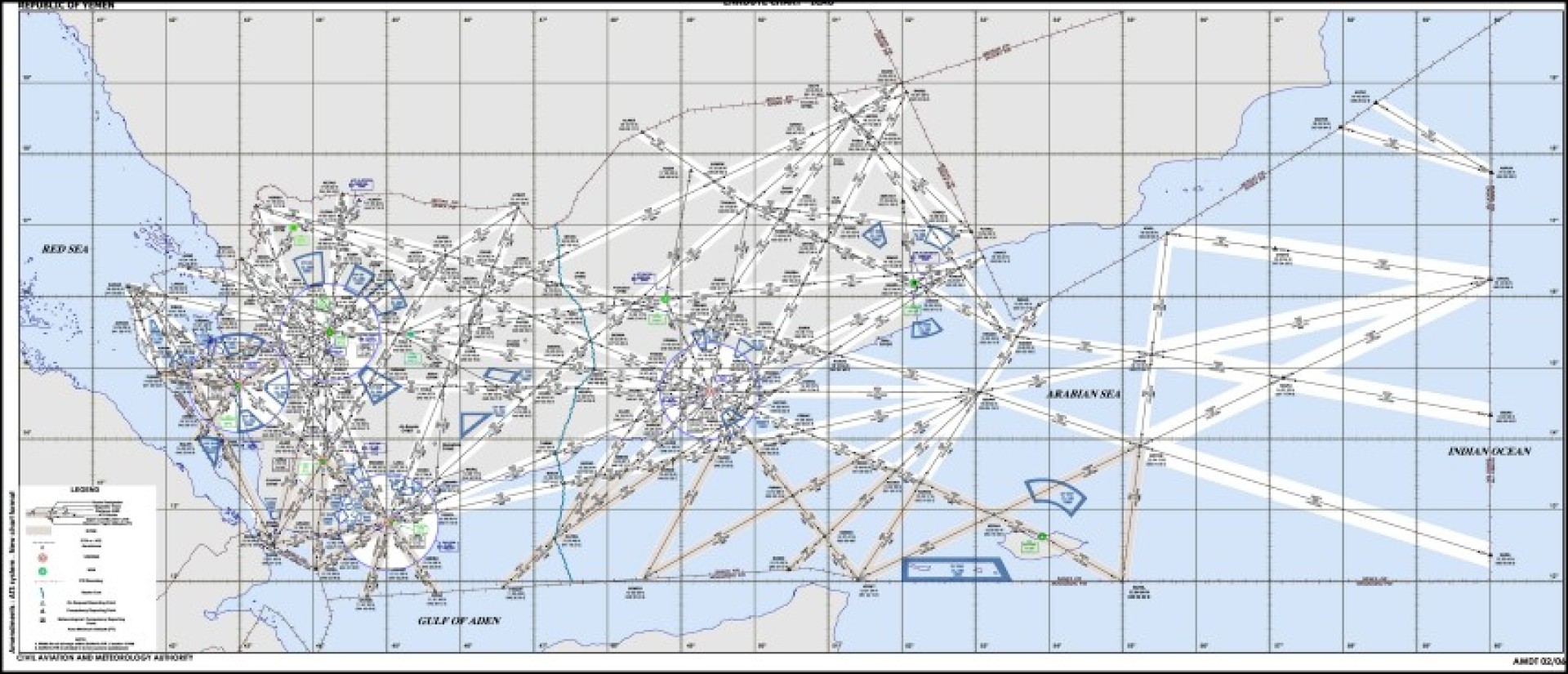 Navigational map of Yemen